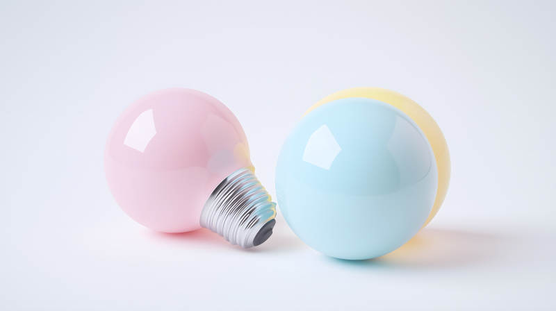 彩色灯泡组合图片