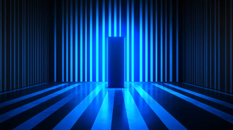 蓝光柱条纹空间图片