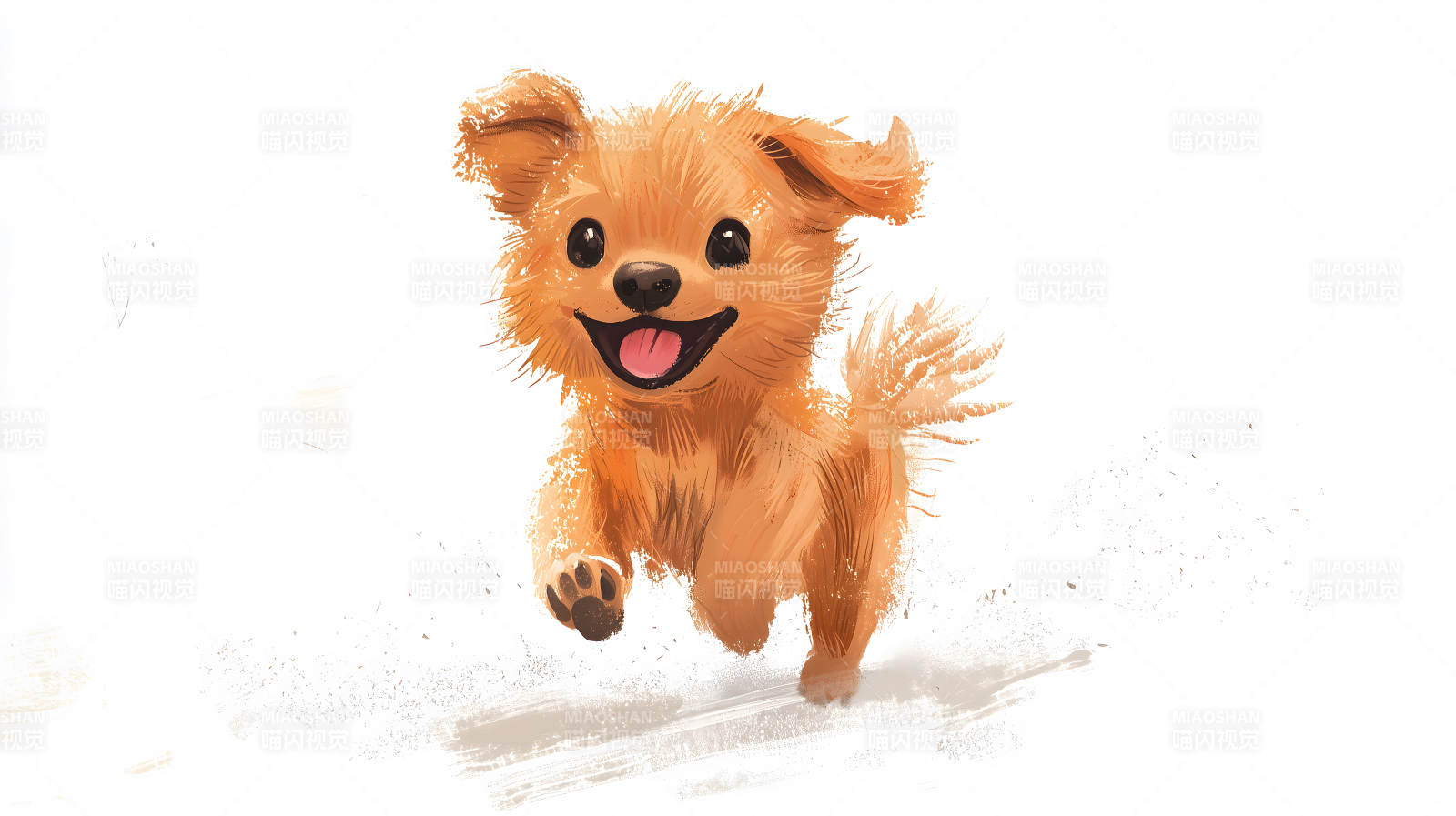动感小狗绘画图片
