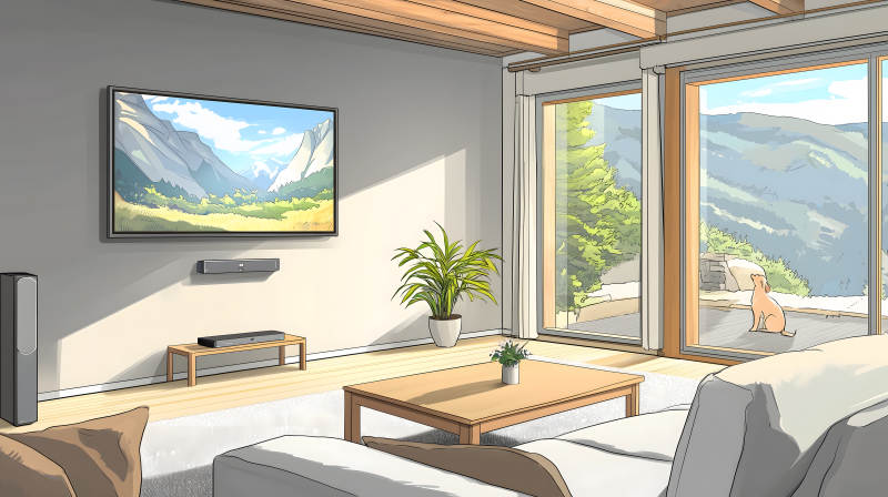 简约明亮现代风客厅空间图片