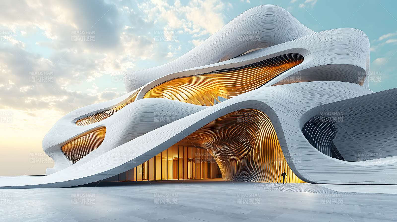 现代曲线建筑图片