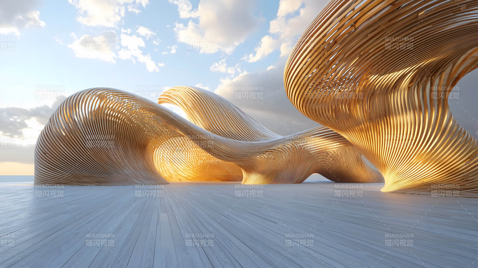 现代曲线建筑图片