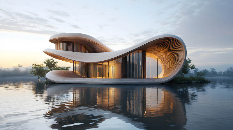 现代曲线建筑图片