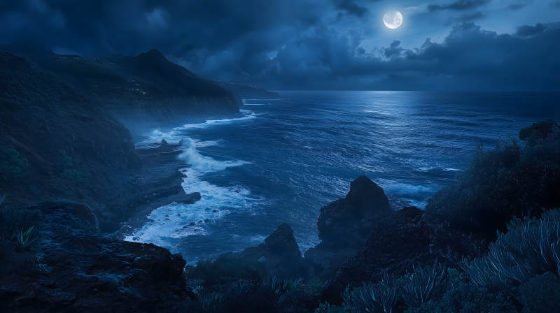 海崖光影海景图片