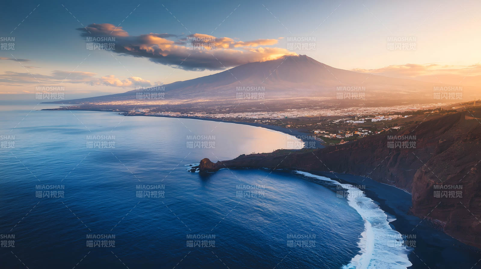 海崖光影海景图片