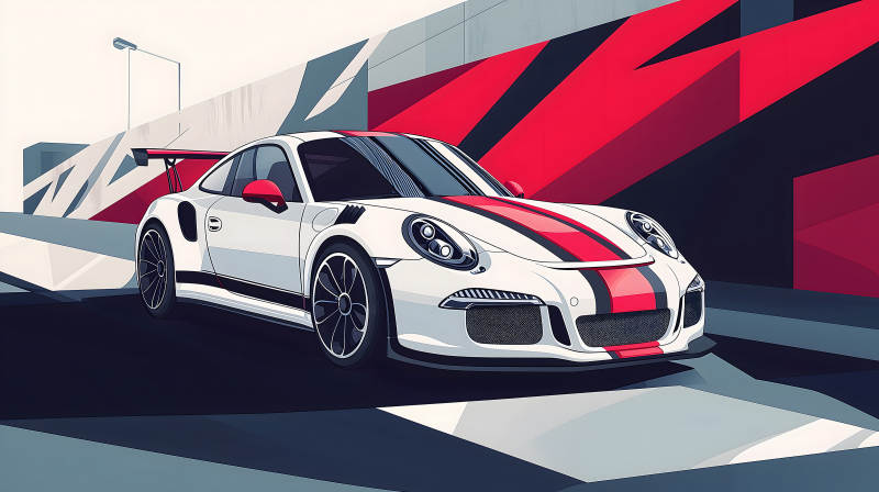 跑车醒目几何背景衬速度图片