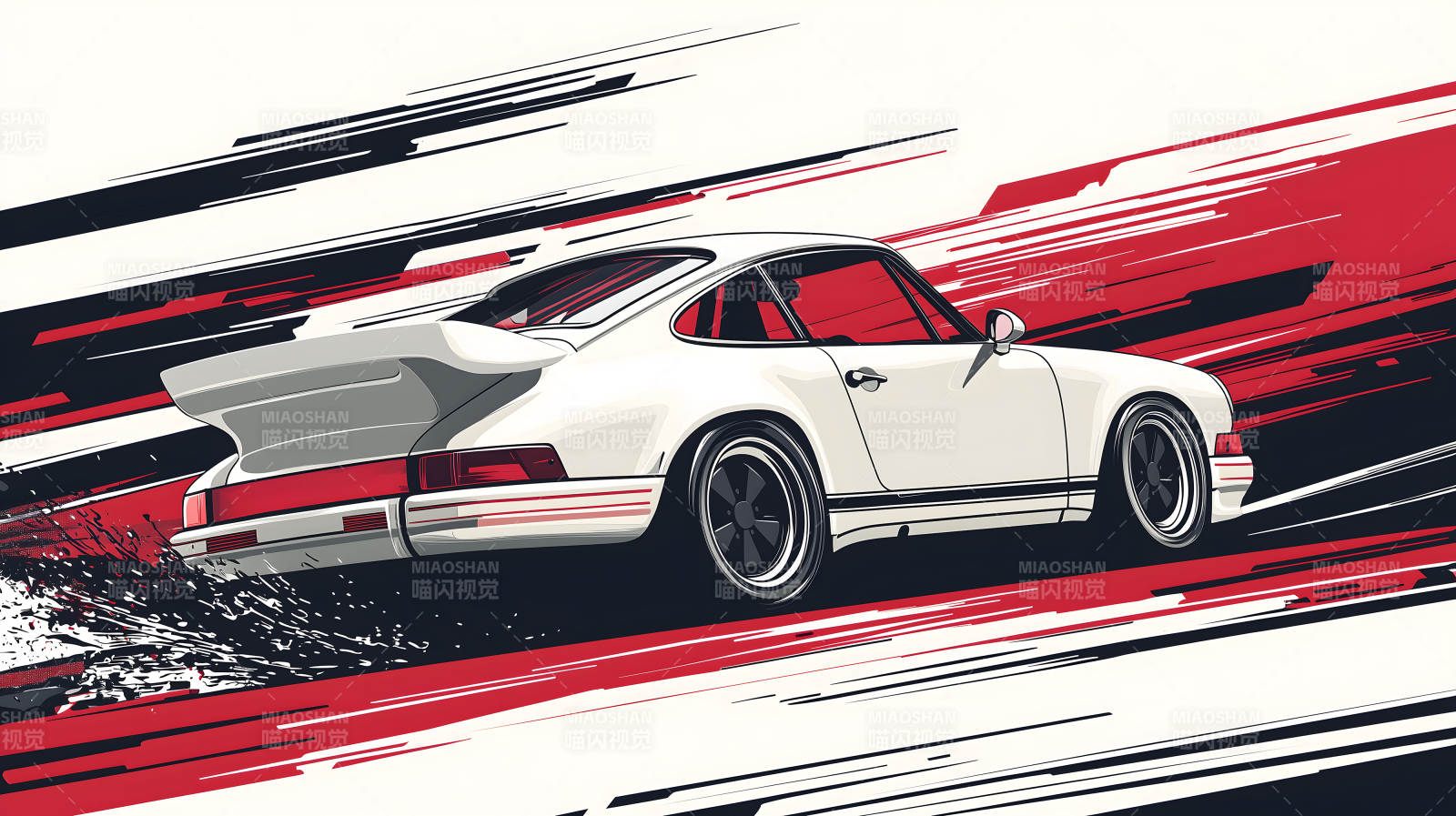 跑车醒目几何背景衬速度图片