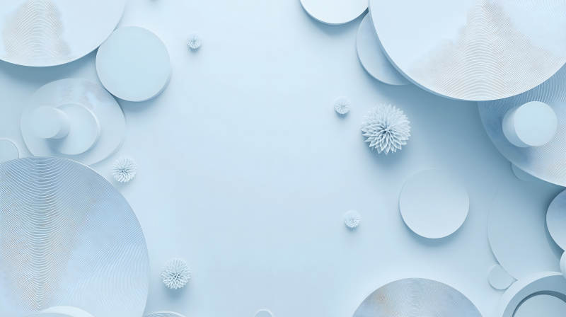 浅蓝几何造型图片