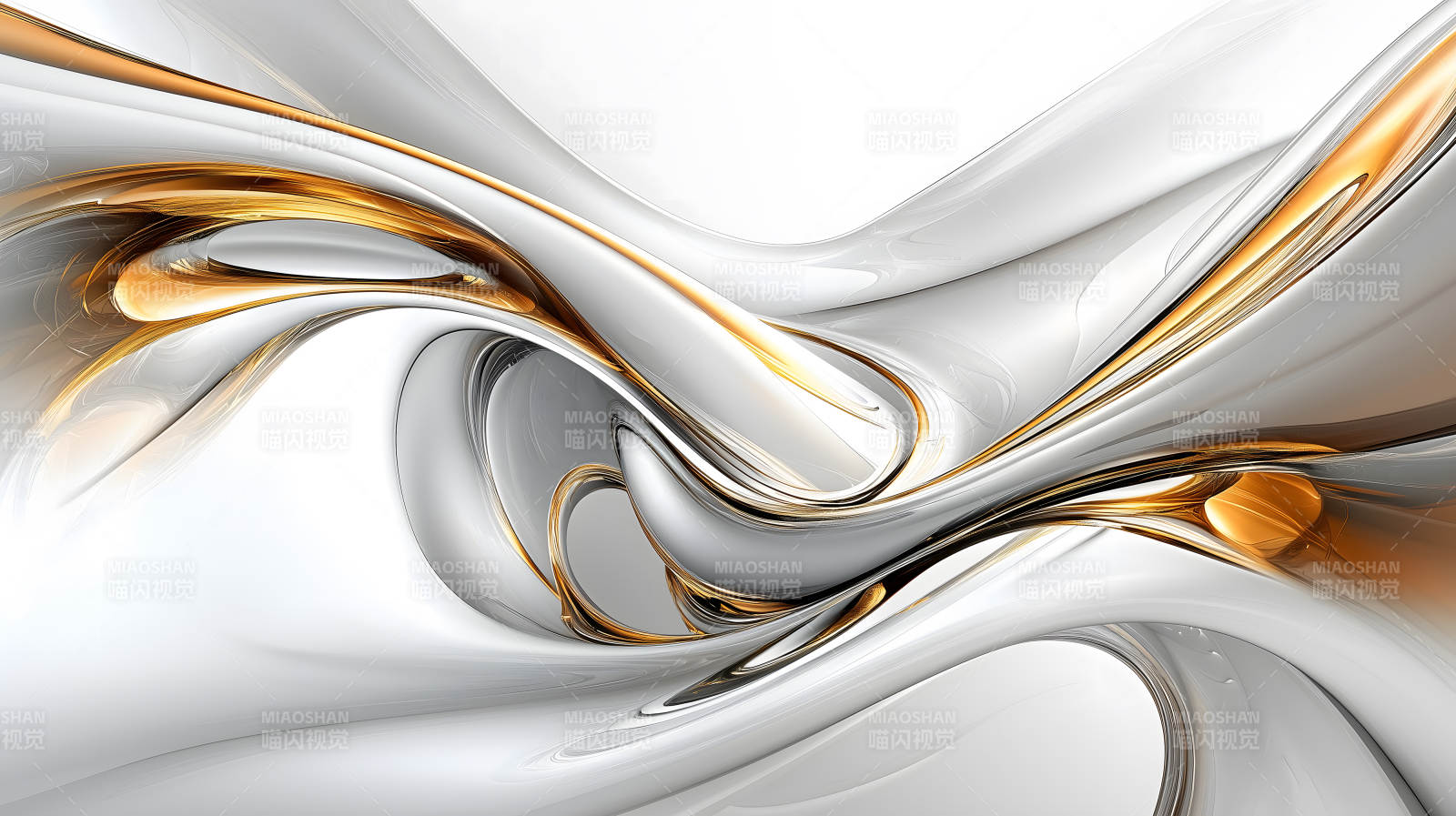 金白流动线条图片