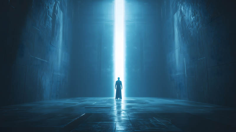 蓝光通道人影图片