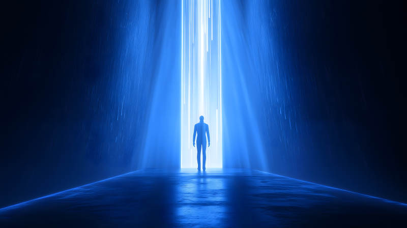 蓝光通道人影图片