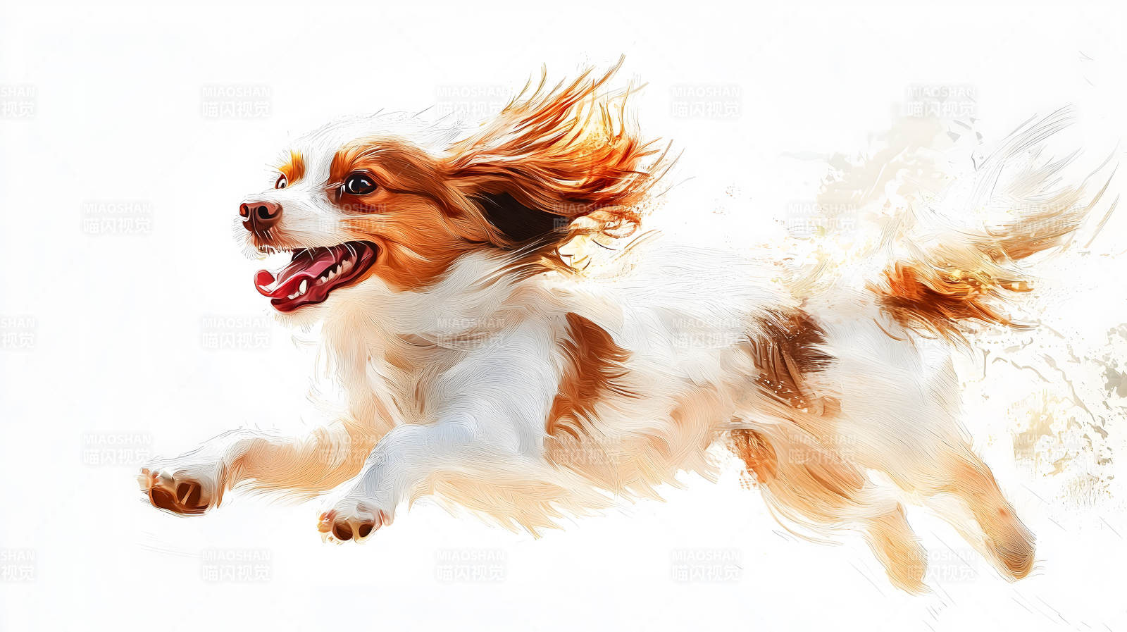 动感小狗绘画图片