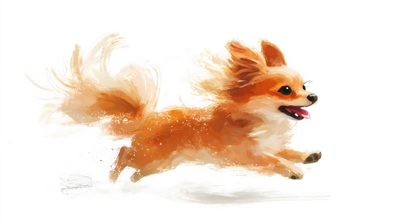 动感小狗绘画图片