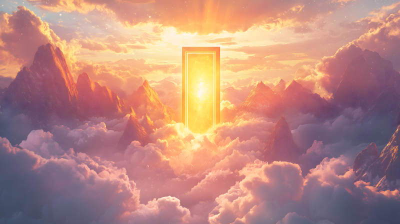 云海金柱日出图片