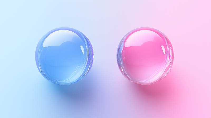 粉蓝双色球体图片