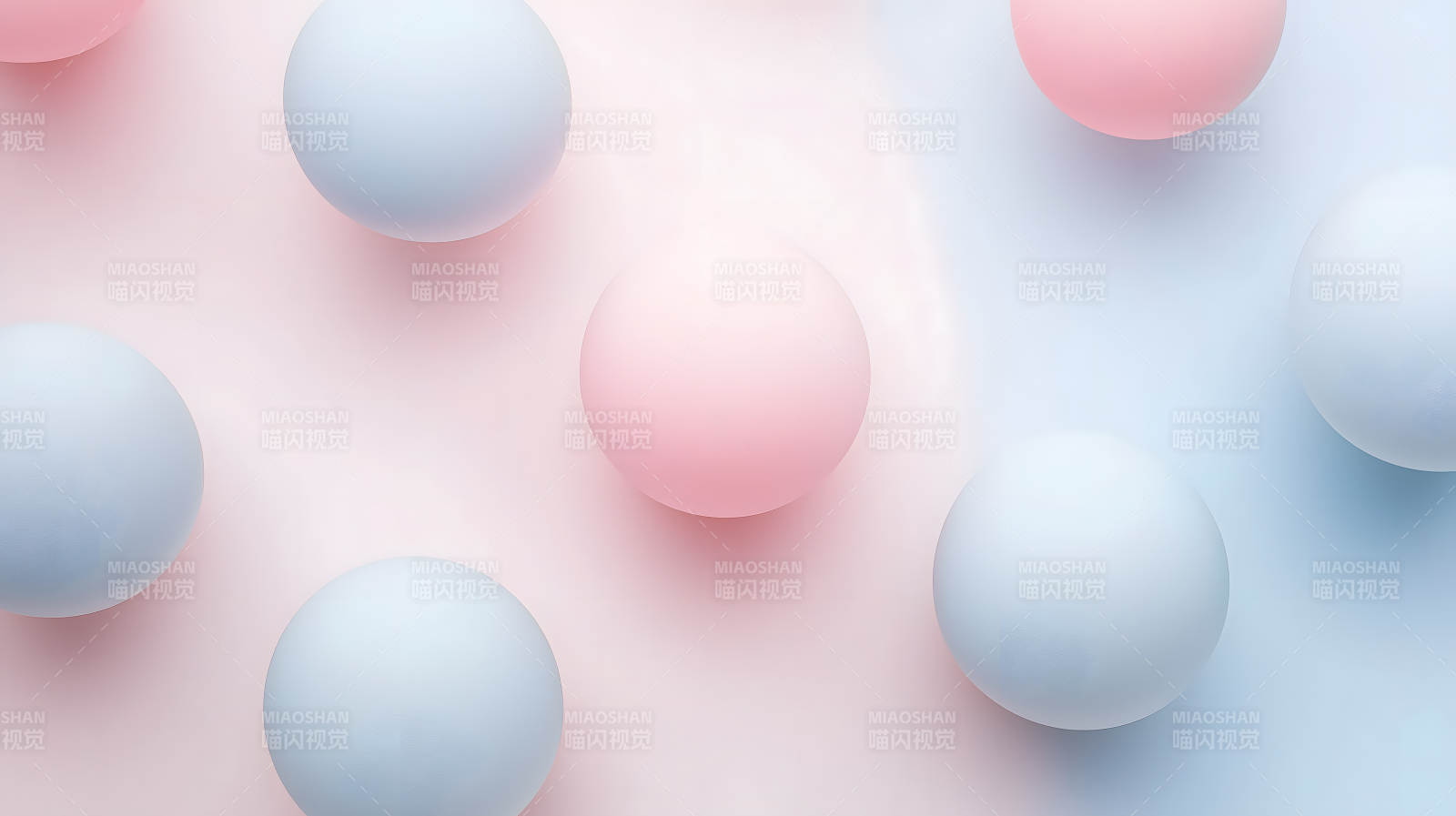 粉蓝渐变球体图片