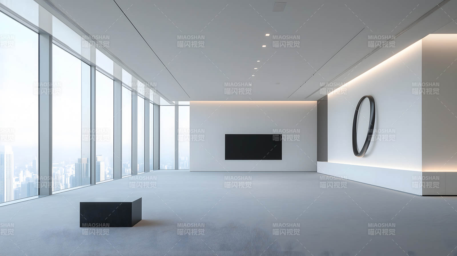 简约明亮现代风客厅空间图片