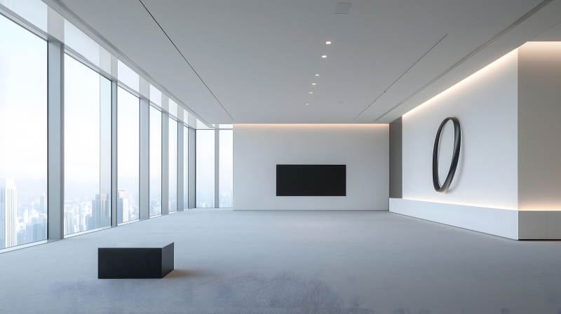 简约明亮现代风客厅空间图片