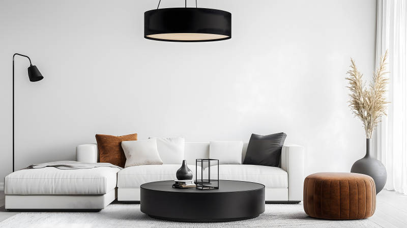 简约明亮现代风客厅空间图片