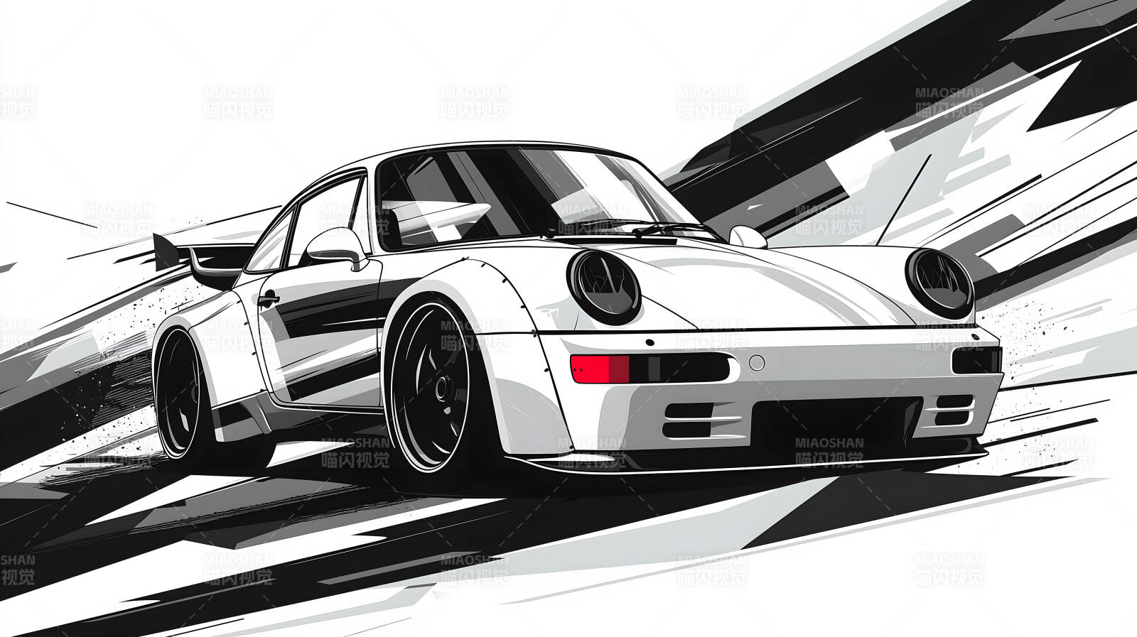 跑车醒目几何背景衬速度图片