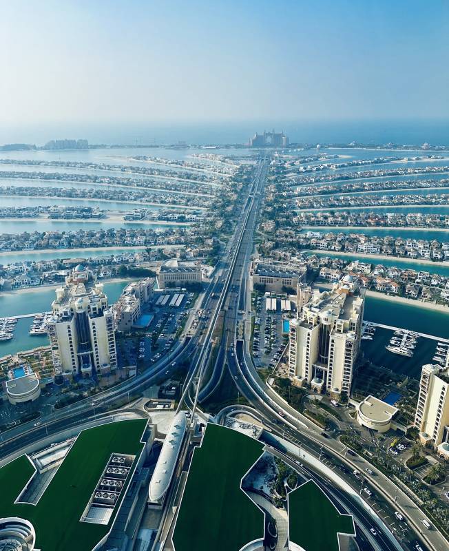 迪拜棕榈岛航拍图片