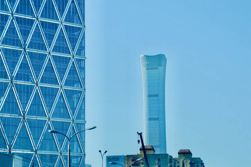 现代都市天际线中国尊图片