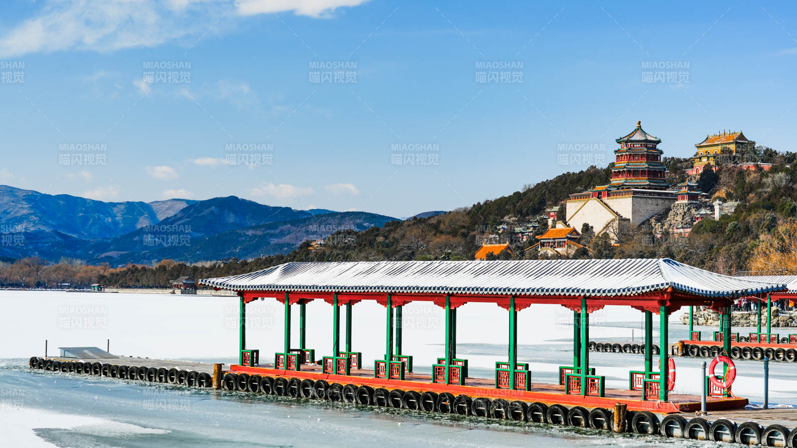 颐和园冬景图片