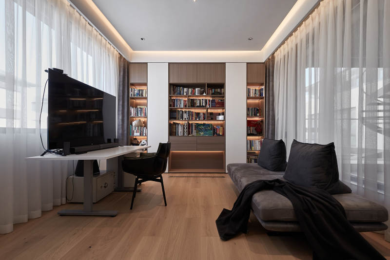 现代简约书房客厅图片
