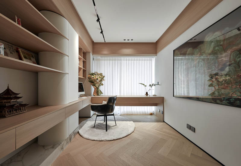 现代简约书房设计图片