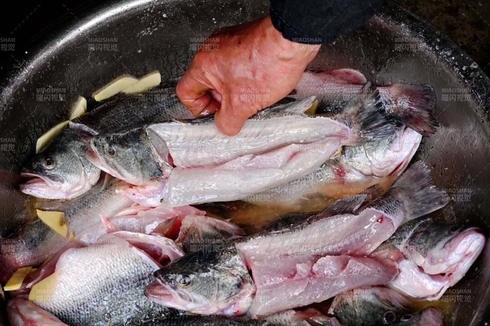 新鲜鱼获准备烹饪图片