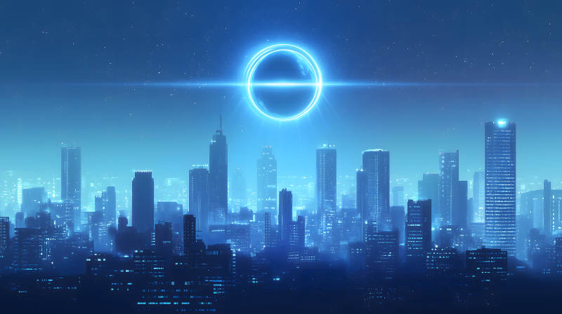 未来都市与星环图片