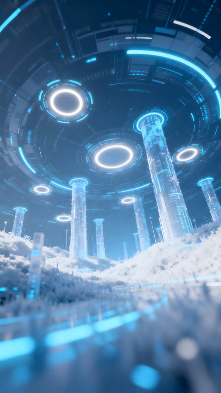 未来科技场景冰雪未来世界图片