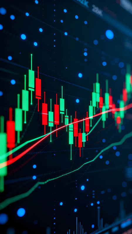 股市图表数据分析视觉呈现图片