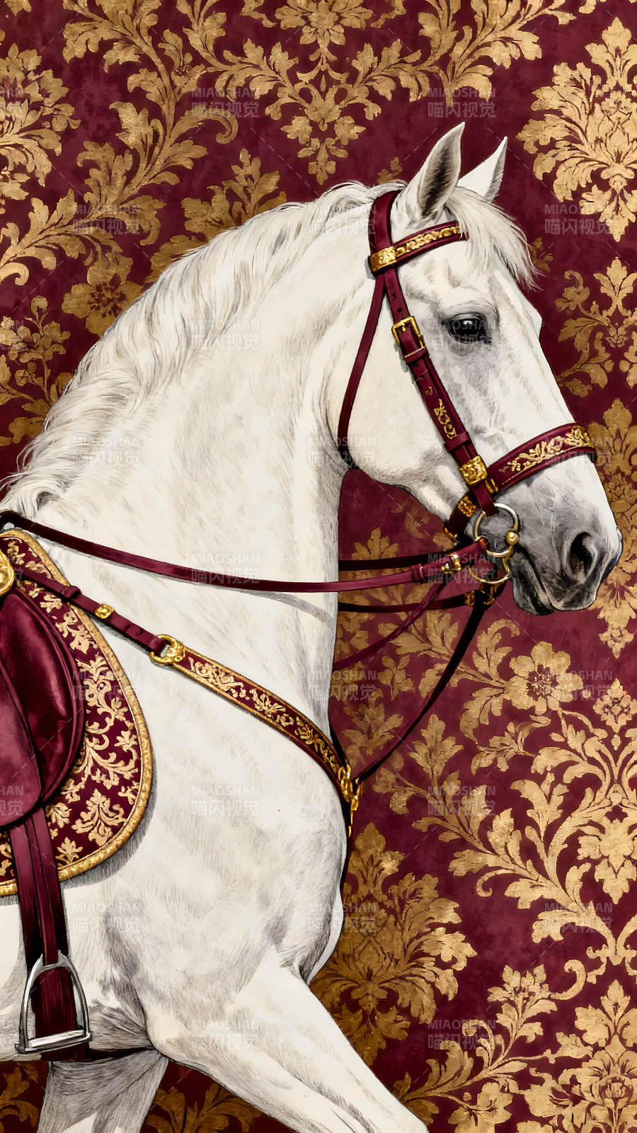 白马华丽装饰风格图片