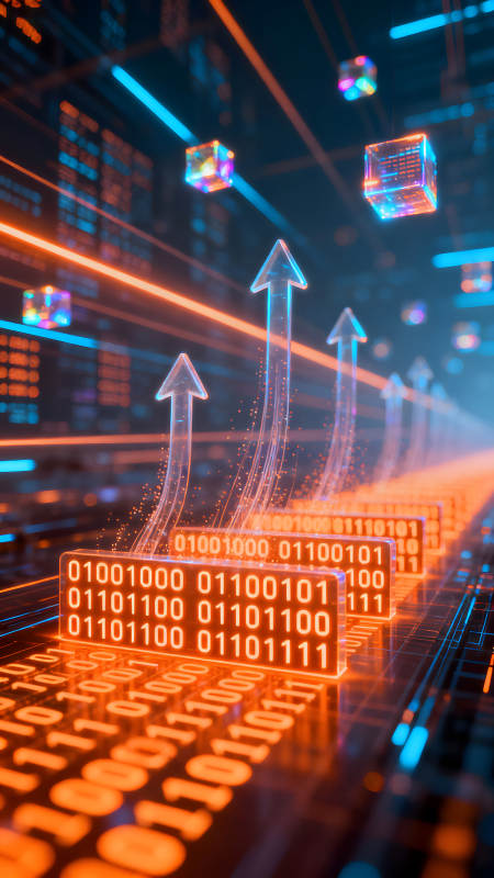 科技数字增长可视化图片