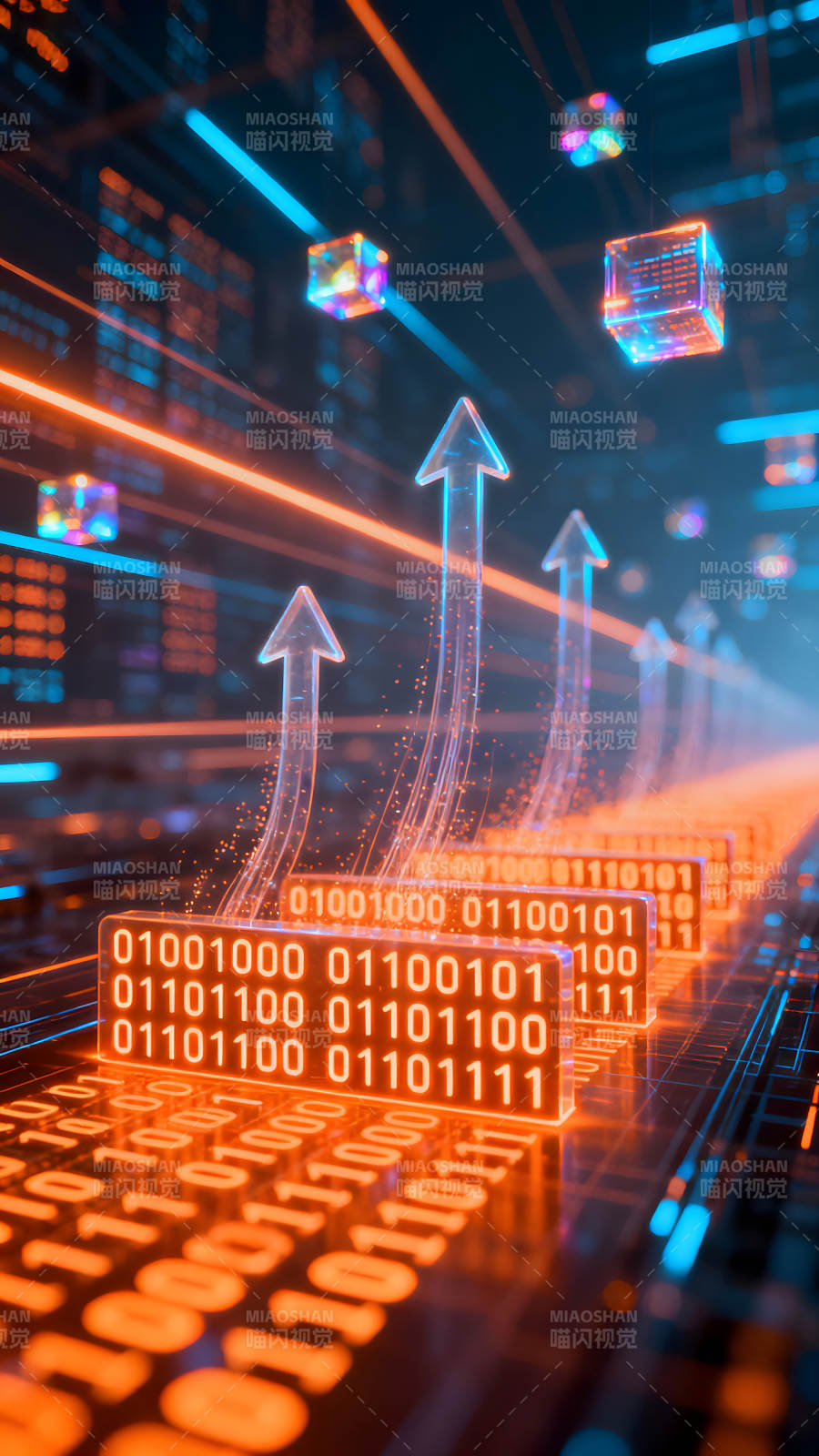 科技数字增长可视化图片