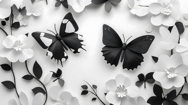 纯洁优雅纸雕艺术图片