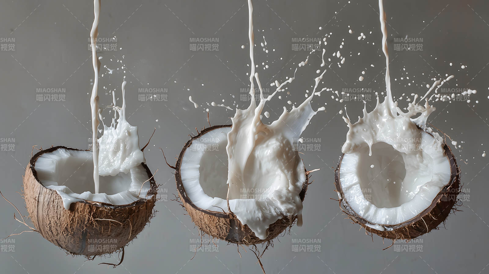 水花四溅的椰香诱惑图片