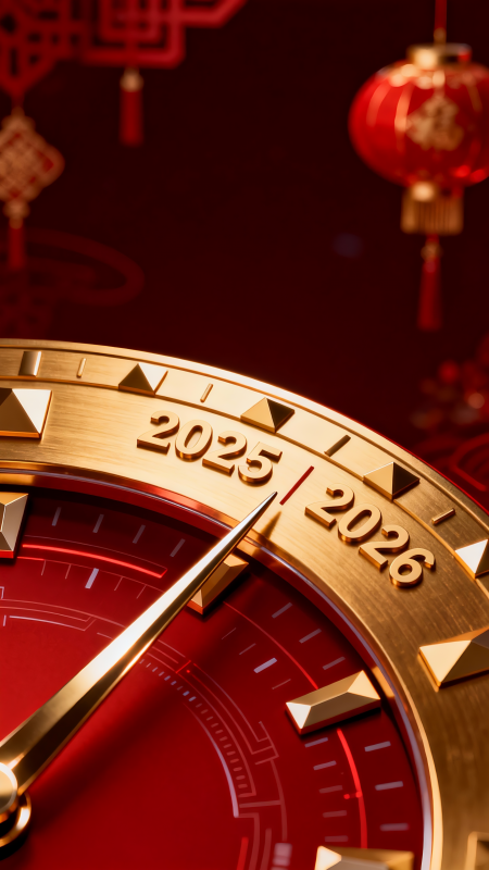 迈向2026跨年时针图片