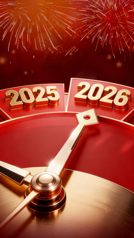 新年倒计时2026跨年时针图片
