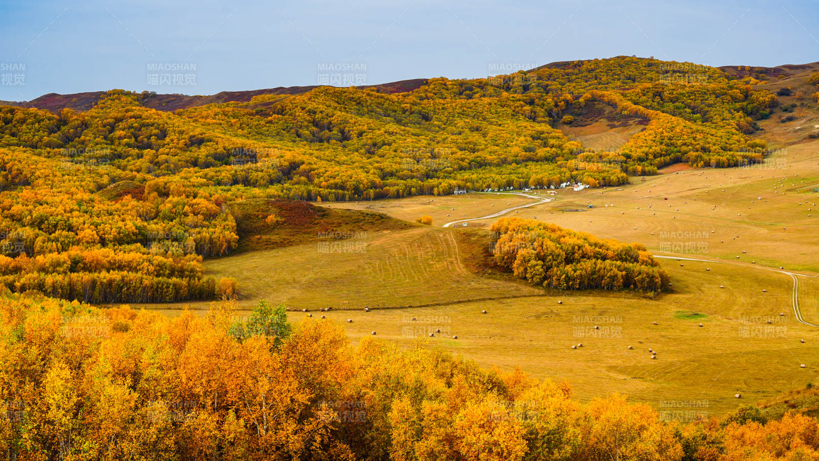乌兰布统秋日山野风光图片