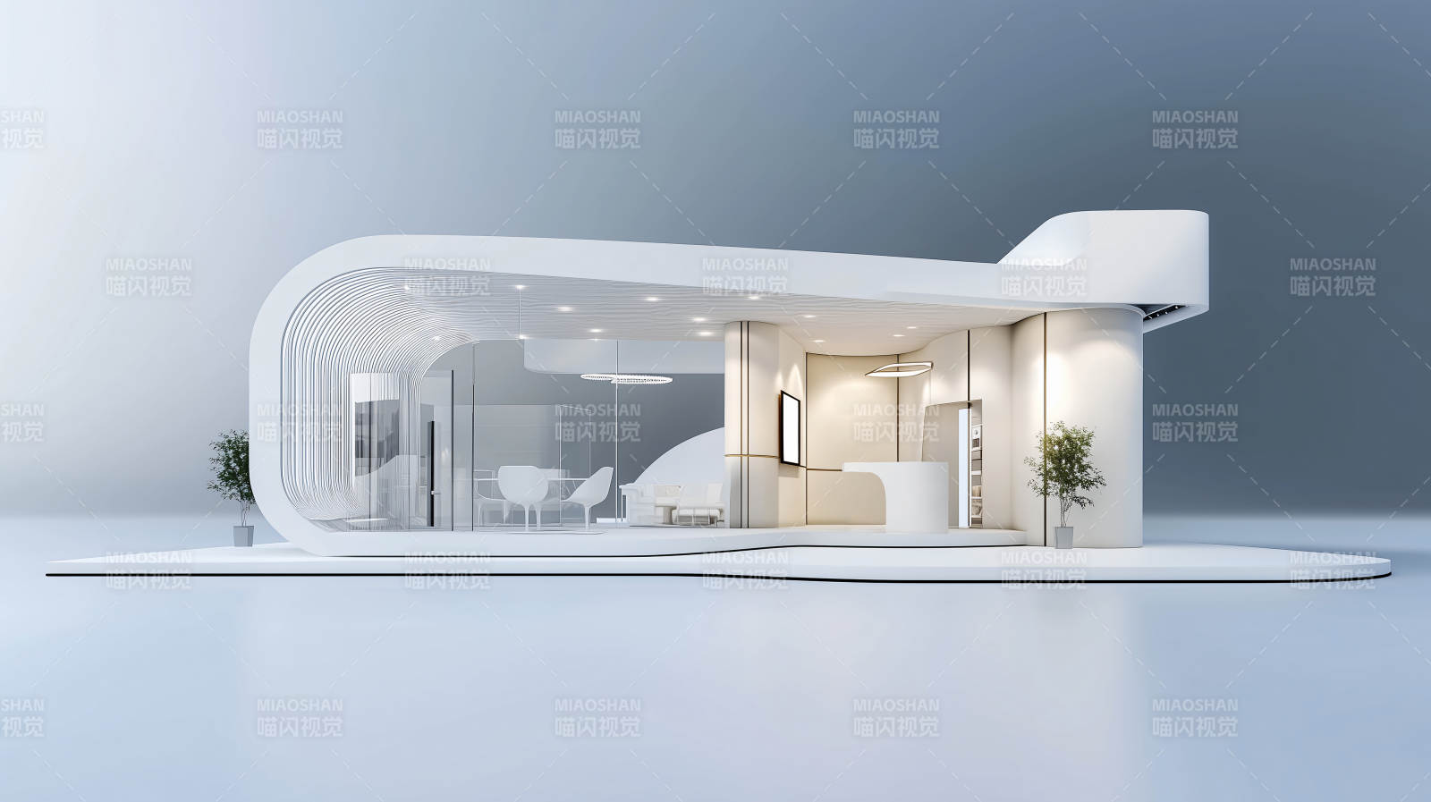 未来感十足的展台设计图片