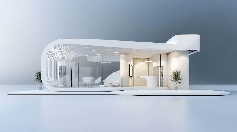 未来感十足的展台设计图片