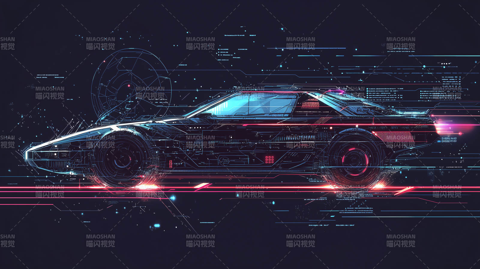 赛博朋克跑车未来图片