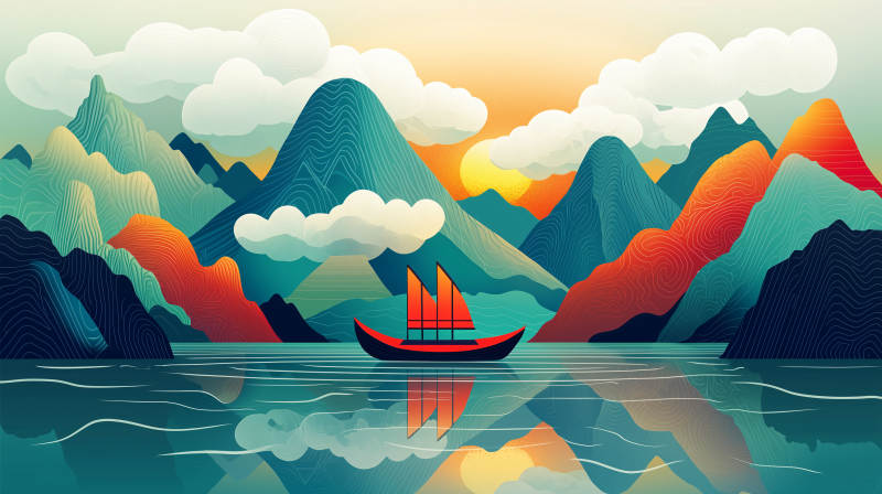 孤帆远影碧空尽图片