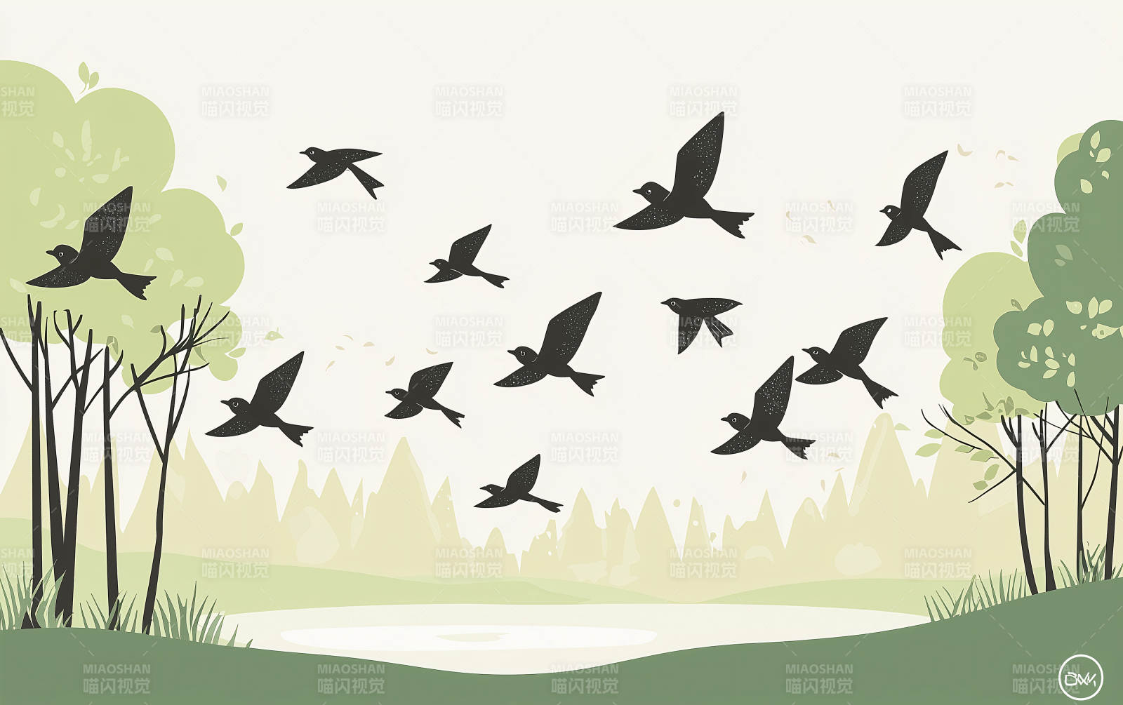 自由飞翔的鸟儿图片