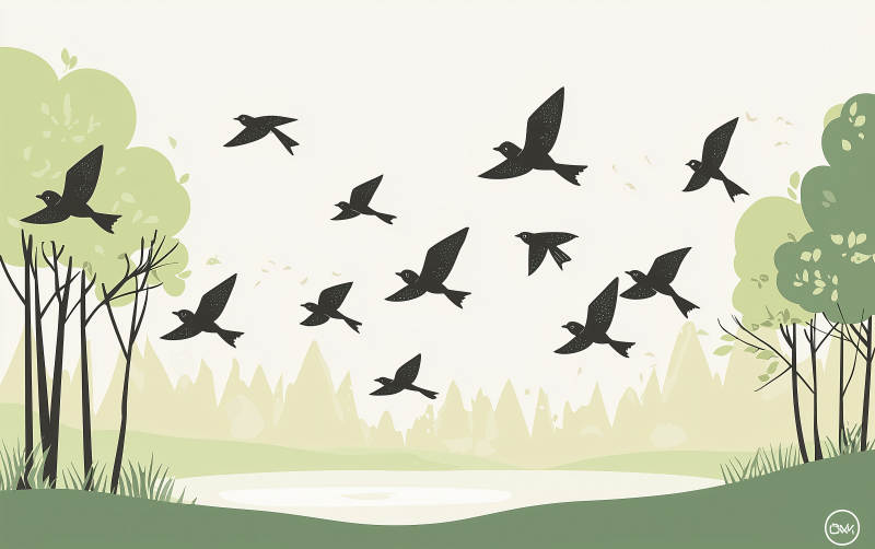 自由飞翔的鸟儿图片