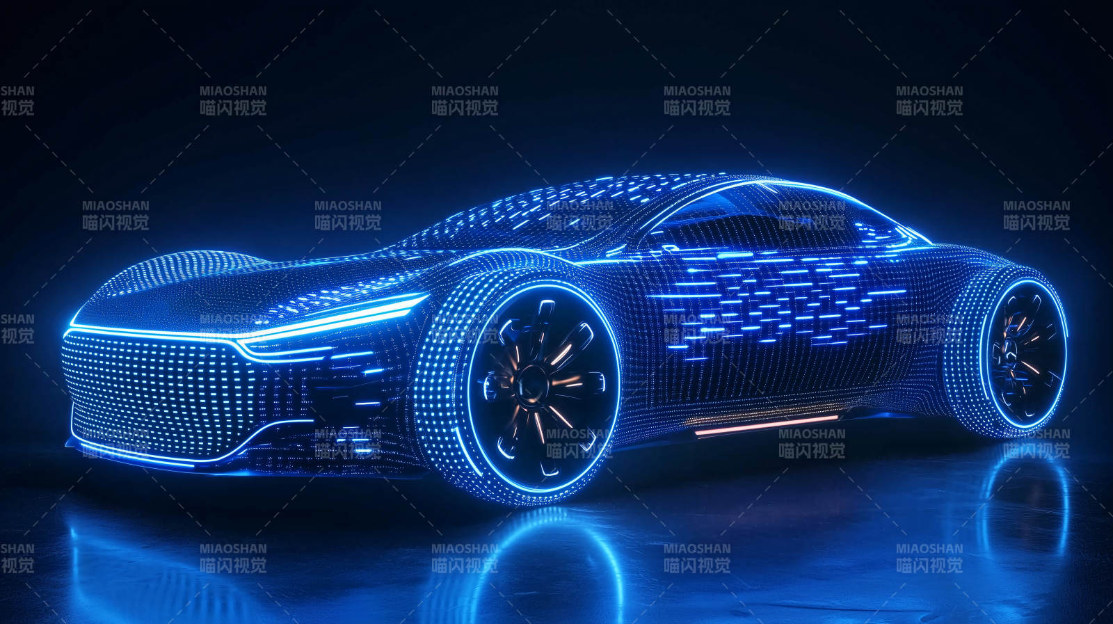 光影粒子汽车图片