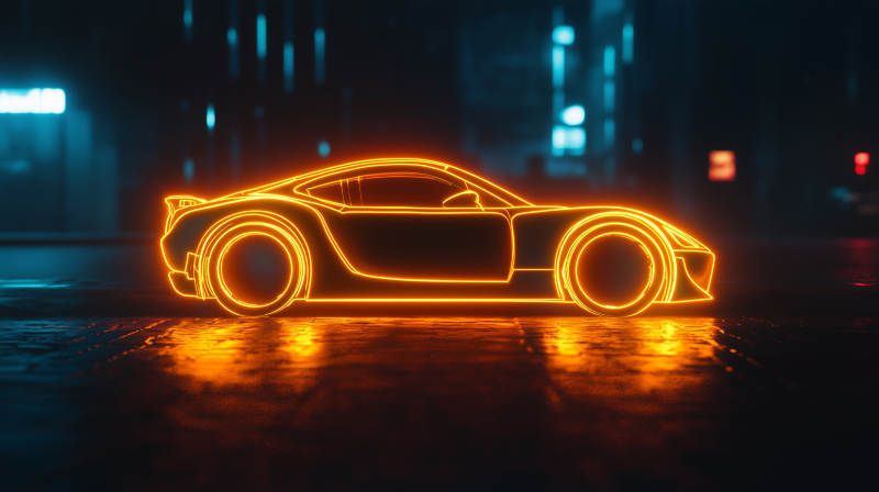 光影粒子汽车图片