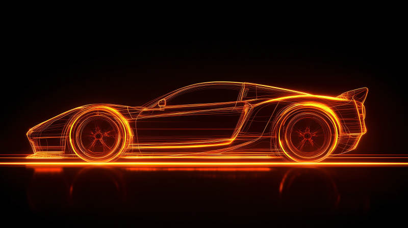 光影粒子汽车图片